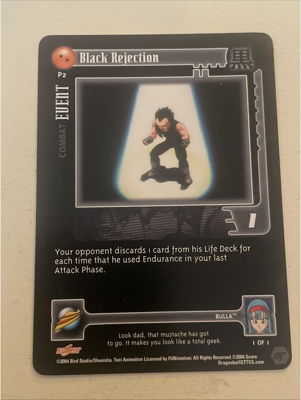 Dragon Ball GT Z CCG Black Rejection LIMITED Rare Promo Card P2 DBZ SCORE TCG